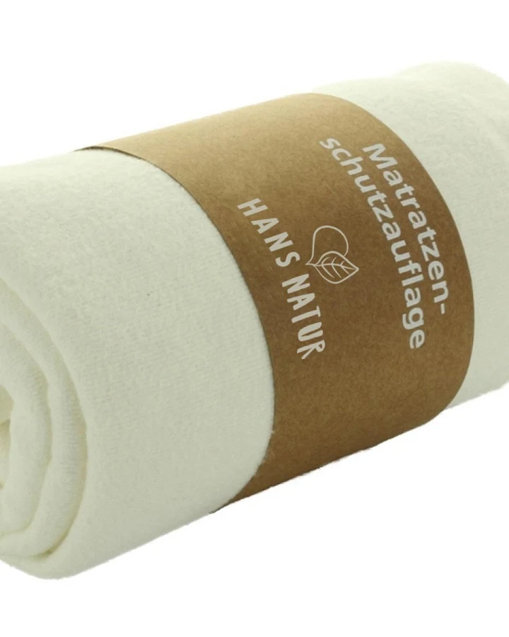 Matratzenauflage mit Spannecken Bio-Baumwolle natur Maße 60 x 120 cm
