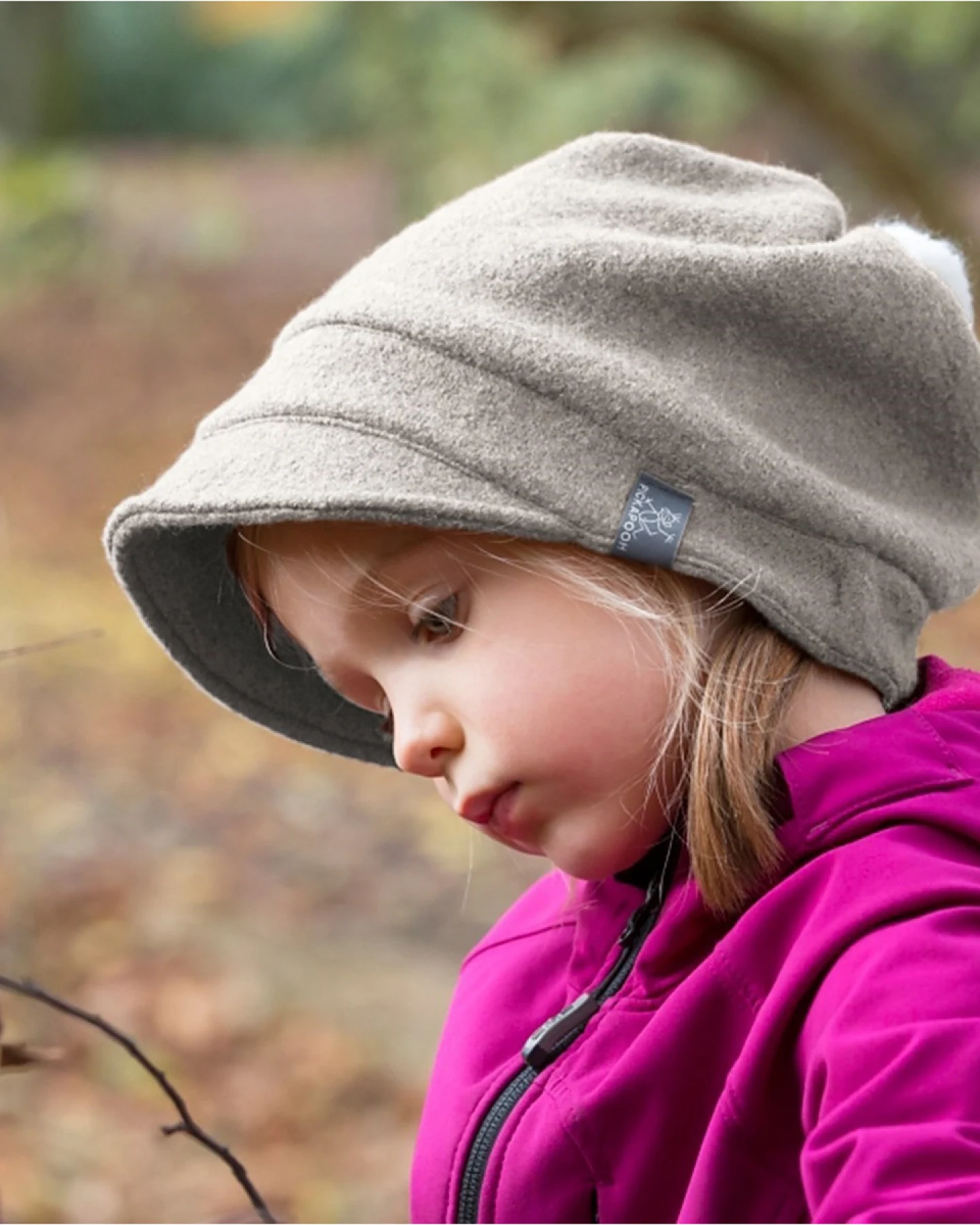 Pickapooh Baby und Kinder Schirmmütze Luna Bio Schurwolle Walk grau-meliert Gr.48 – Ansicht 2