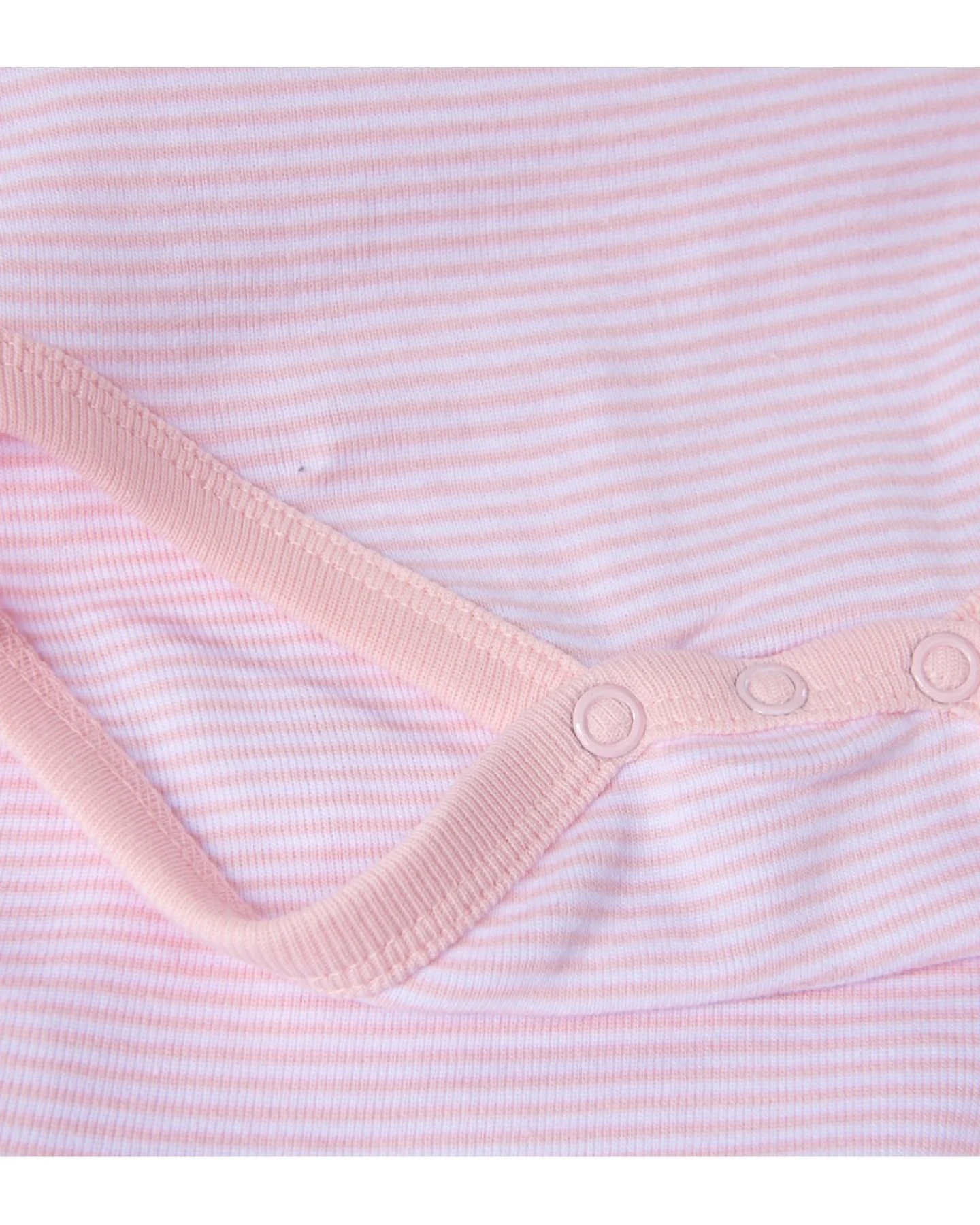 Baby Langarmbody Bio-Baumwolle rose-weiß gestreift Gr. 74/80 – Ansicht 2