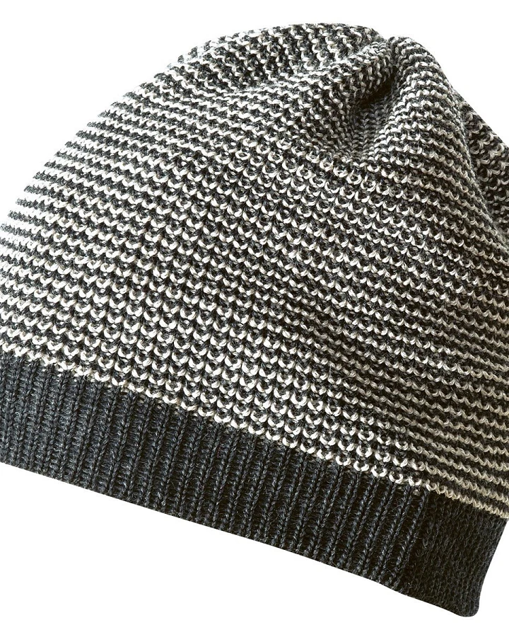 Disana Baby Mütze Beanie Bio Merinowolle melange-anthrazit Gr.42-46