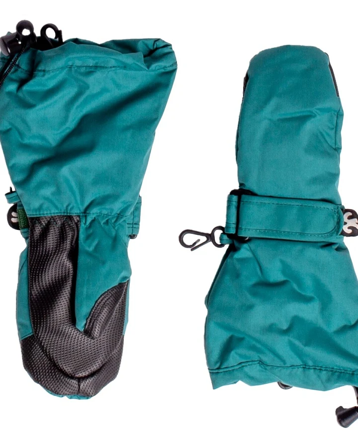 Kinder Handschuhe Fäustlinge mit Stulpen "Dark green" Gr.S (86-98), 2-3 Jahre