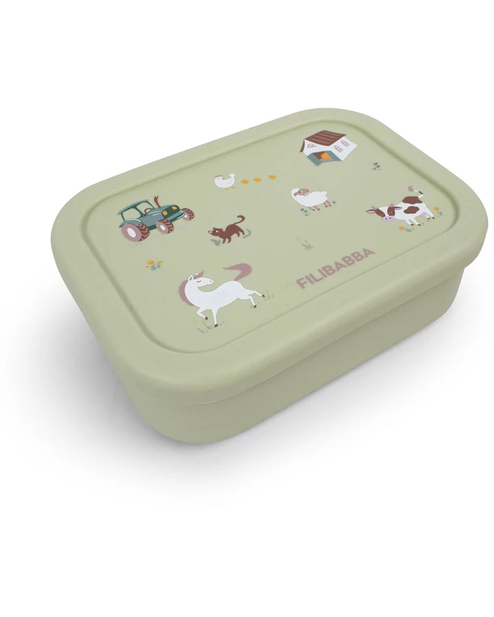 Brotdose Lunchbox aus Silikon - Bog Green Maße 17,5 x 12,5 x 6 cm Volumen 700 ml