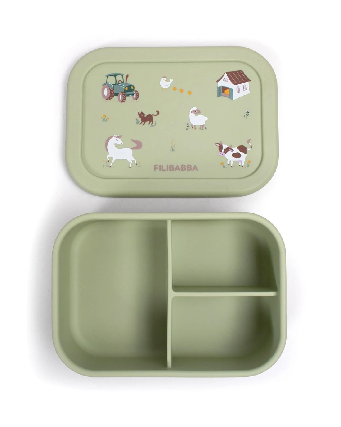 Brotdose Lunchbox aus Silikon - Bog Green Maße 17,5 x 12,5 x 6 cm Volumen 700 ml – Ansicht 2