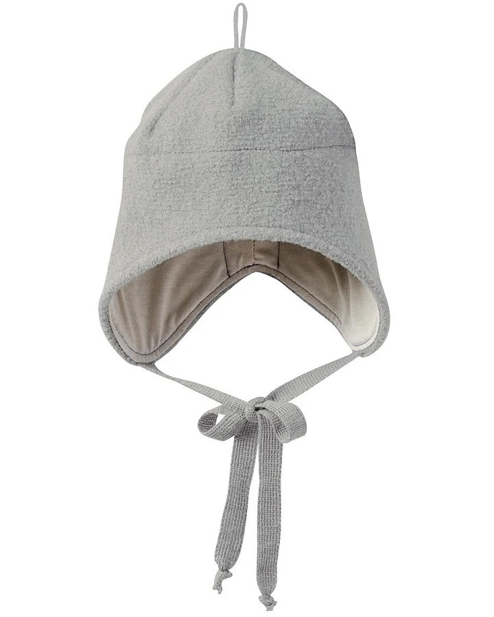 Disana Baby und Kinder Mütze Bio-Merinowolle hellgrau Gr.46-50