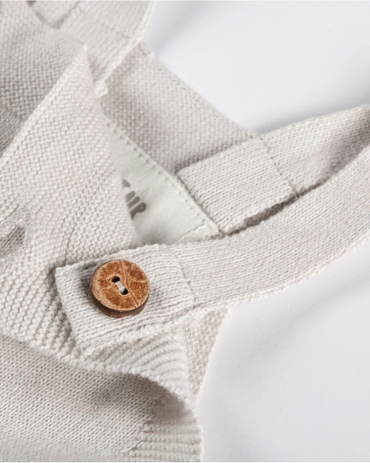 Baby und Kinder Latzhose Strick-Qualität Bio-Baumwolle grau melange Gr.62/68 – Ansicht 2