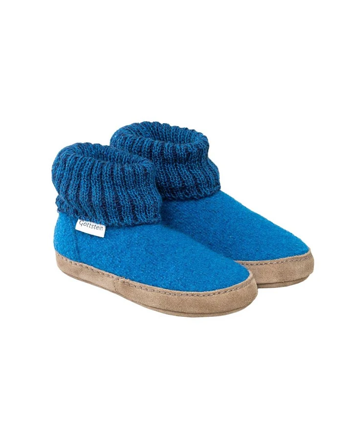 Kinder Hüttenschuhe Hausschuhe Wollwalk Ledersohle artic Gr.29