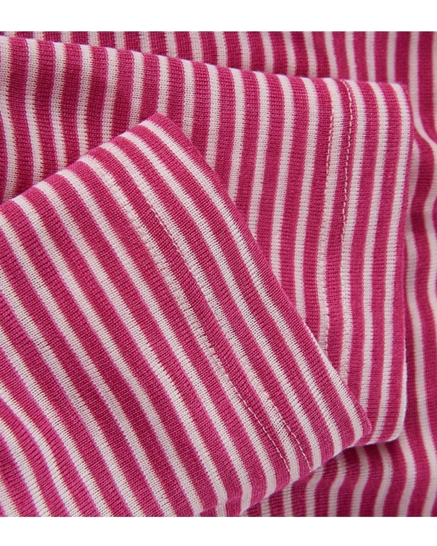 Cosilana Kinder Unterhose langes Bein Wolle Seide pink-geringelt Gr.92 – Ansicht 2