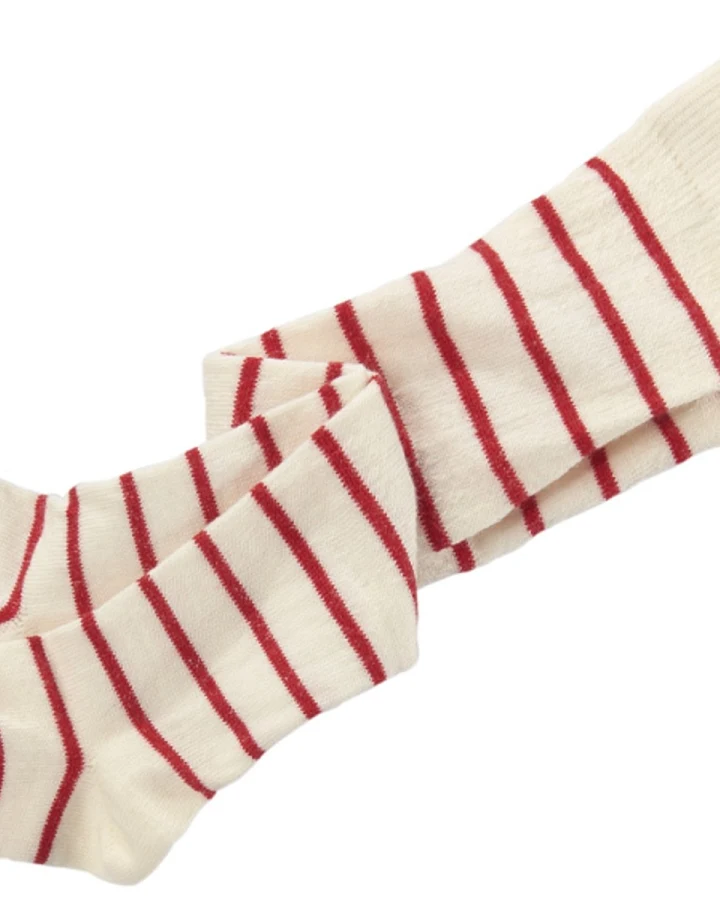 Baby Strumpfhose natur-kirsch-geringelt Gr. 01