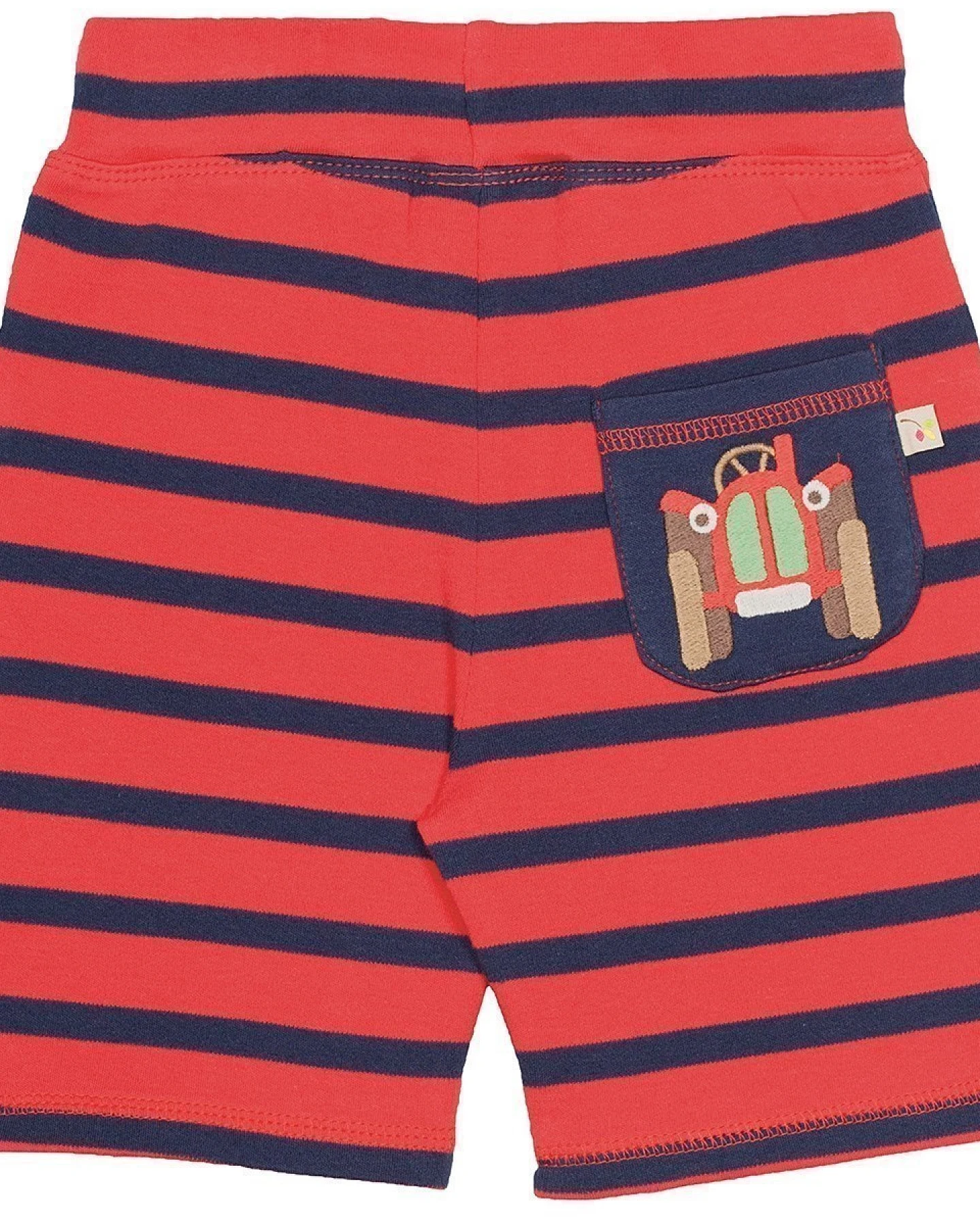 Frugi Baby und Kinder Bermuda rot-blau-geringelt Gr.2 (3-6 Monate) – Ansicht 2
