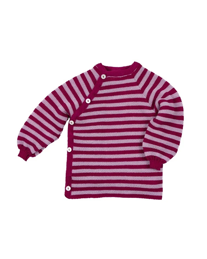 Baby Jacke Schlüttli Bio-Merinowolle beere-lilac Gr.50/56