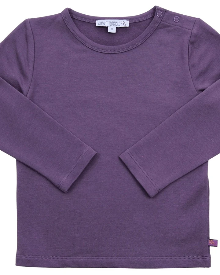 Kinder Langarmshirt Thermo Bio-Baumwolle plum Gr. 86/92