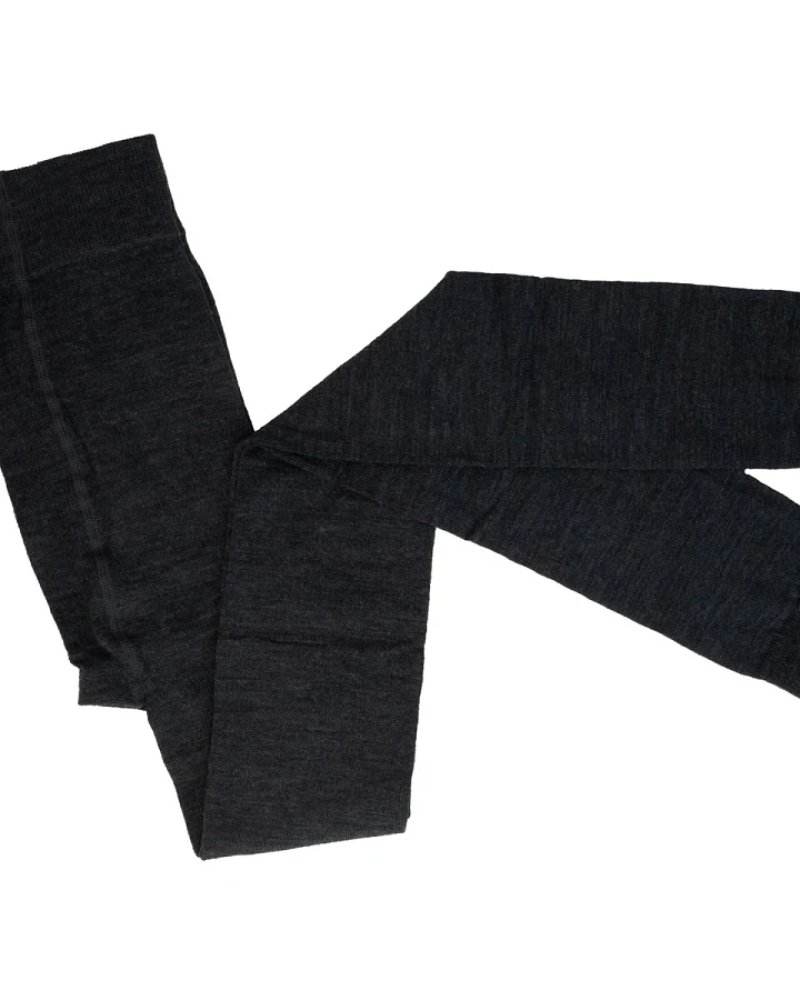 Damen Leggings Bio-Schurwolle, Bio-Baumwolle, anthrazit meliert Gr. 36-38