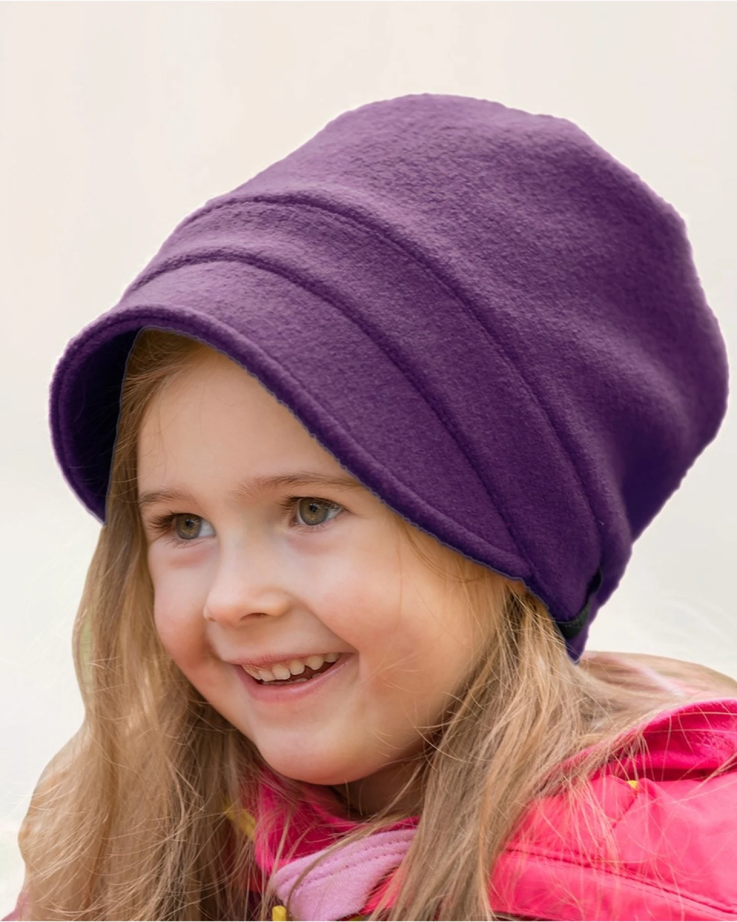 Pickapooh Baby und Kinder Schirmmütze Luna Bio Schurwolle Walk lila Gr.48 – Ansicht 2