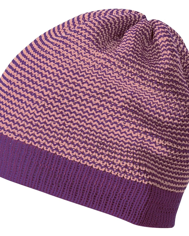 Disana Baby Mütze Beanie Bio Merinowolle melange-pflaume Gr.42-46