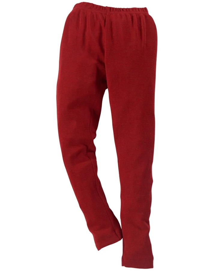 Engel Natur Kinder Leggings Bio-Merinowolle melange-rot Gr.92