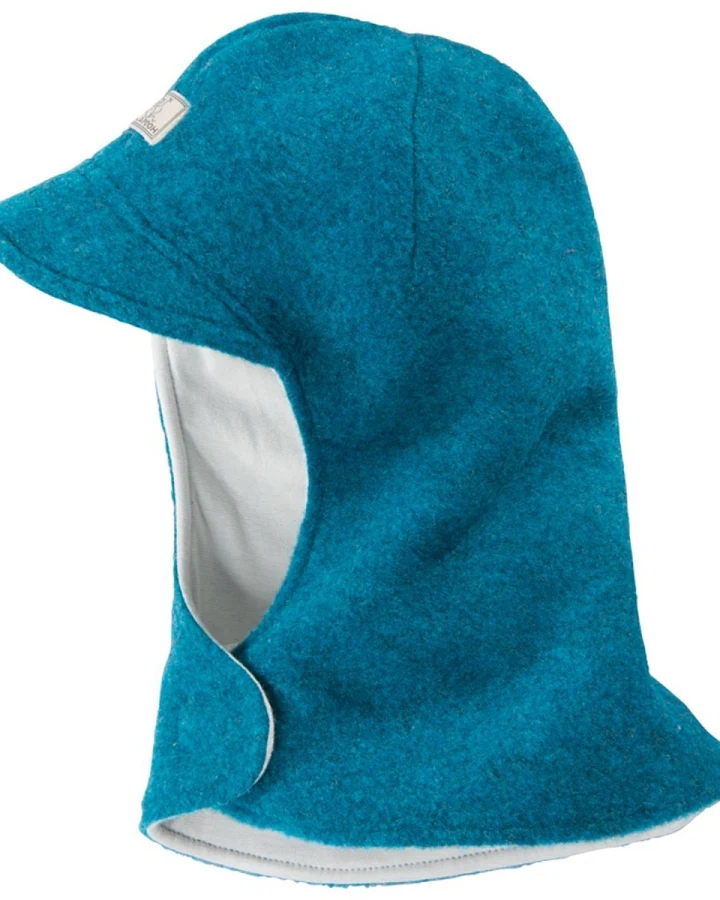 Pickapooh Baby und Kindermütze "Otto" Bio Schurwolle petrol Gr.48