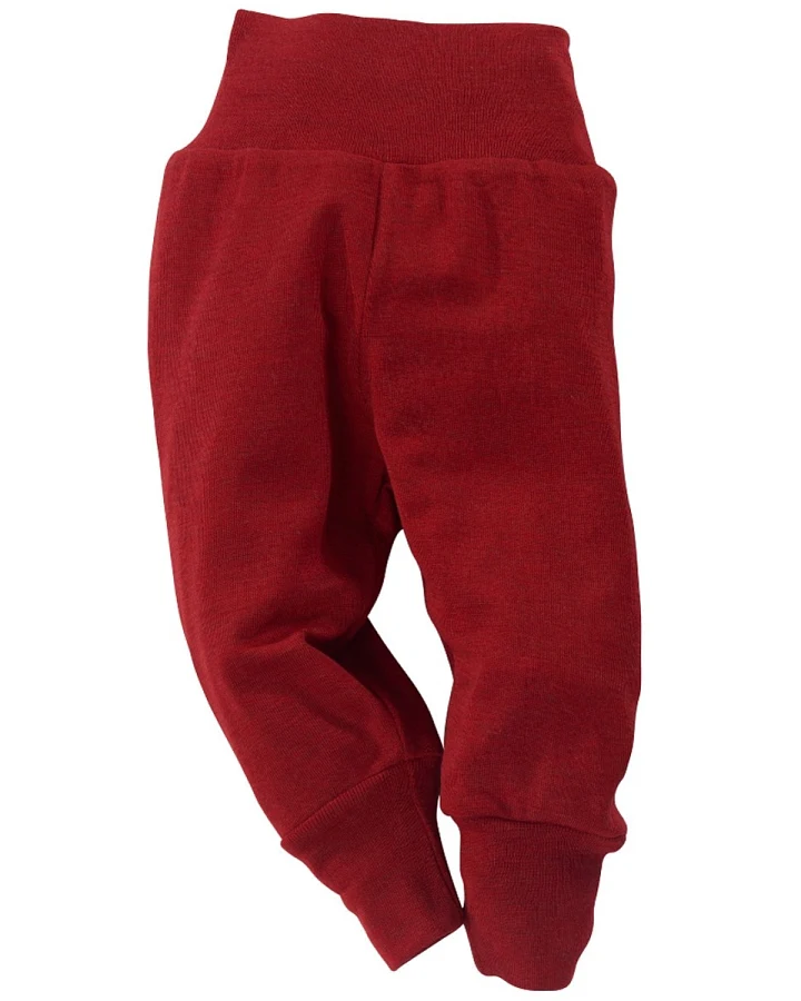 Engel Natur Baby Hose mit Nabelbund Bio-Merinowolle melange-rot Gr.50/56