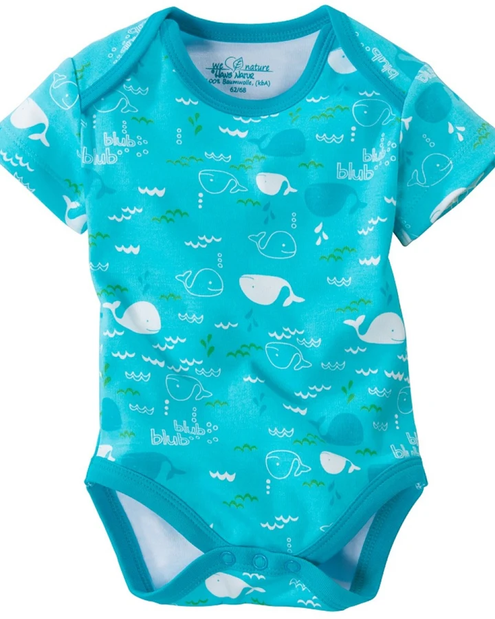 Baby Body Kurzarm Bio Baumwolle Wale Gr.74/80