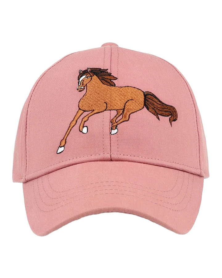 KIDS GIRL-Cap Pferd, ash rose Gr. 49/51