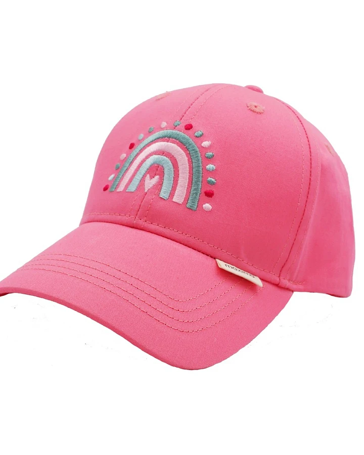 KIDS GIRL-Cap Regenbogen, dunkle mandelblüte Gr. 47/49