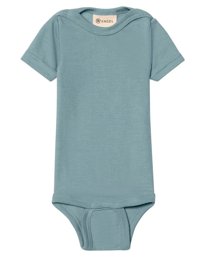 Engel Natur Baby Body kurzarm bergblau Gr. 50/56