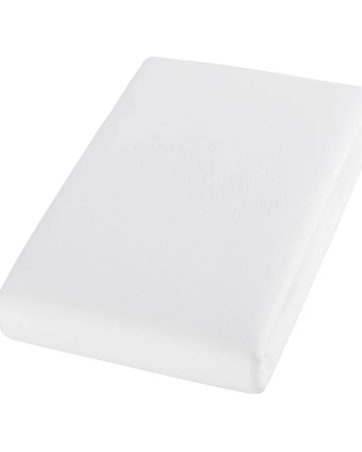 Spannbettlaken Bio-Baumwolle Jersey weiß Gr. 2 (90x190x18-100x200x18 cm)