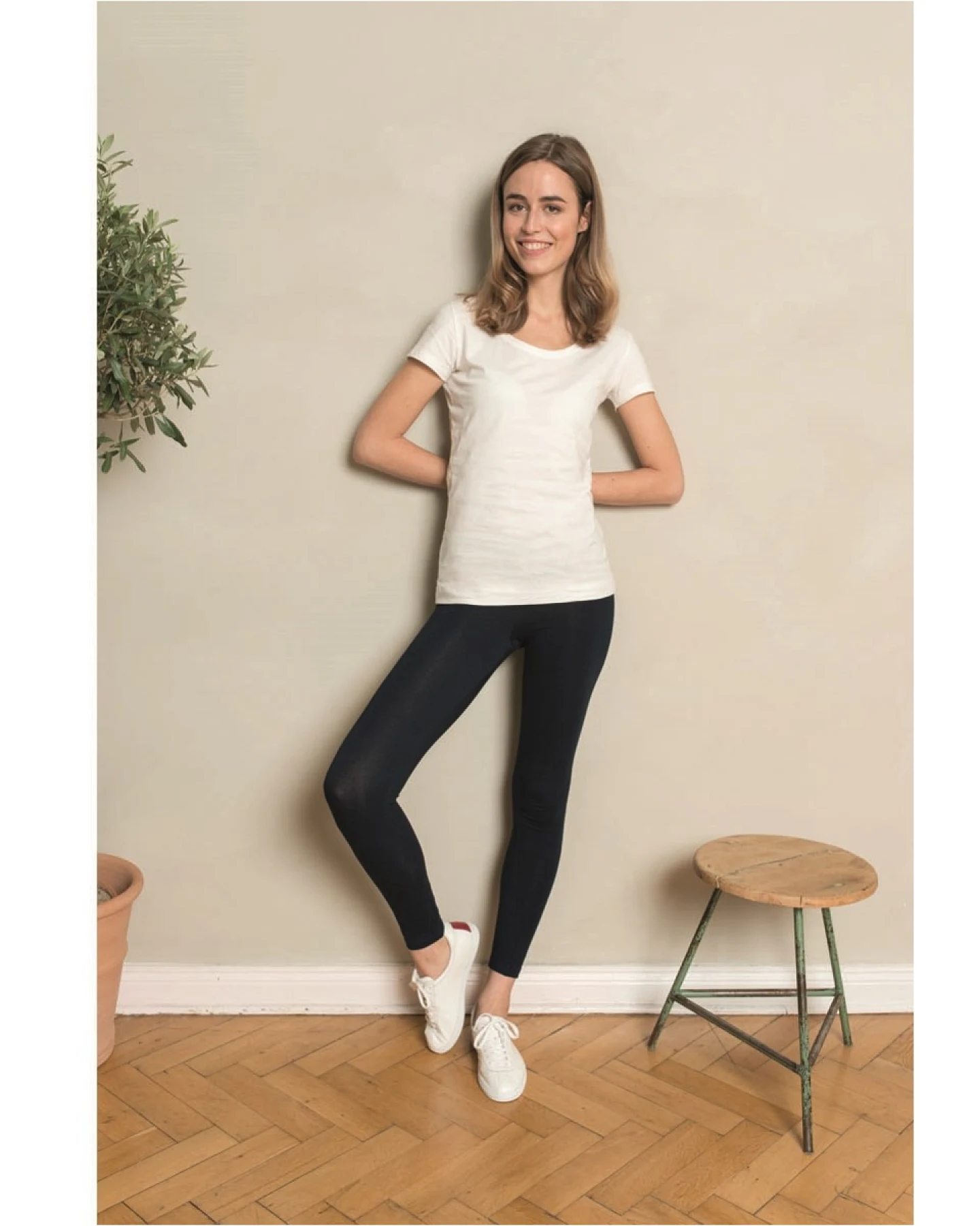 Living Crafts Damen 7/8 Leggings "Clara", dark navy S – Ansicht 2