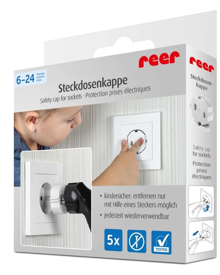 Reer Steckdosenkappen (5 Stück) weiß