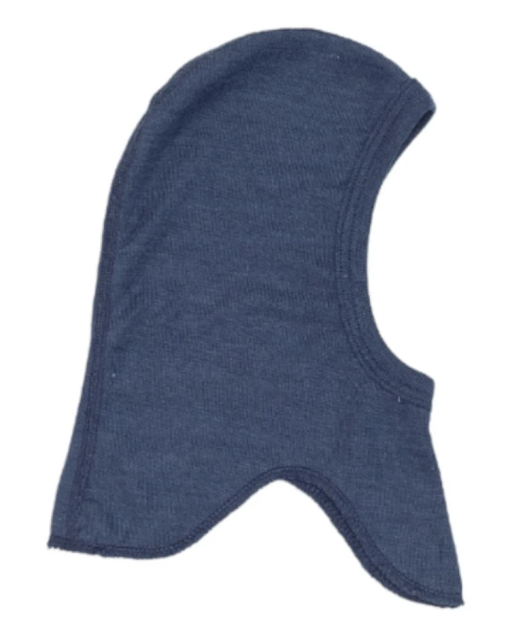 Engel Natur Baby und Kinder Schlupfmütze Helmmütze Wolle Seide marine 44-46cm