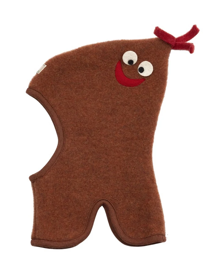 Pickapooh Baby und Kinder Schlupfmütze mit Zipfel Bio-Schurwolle redwood Gr. 48