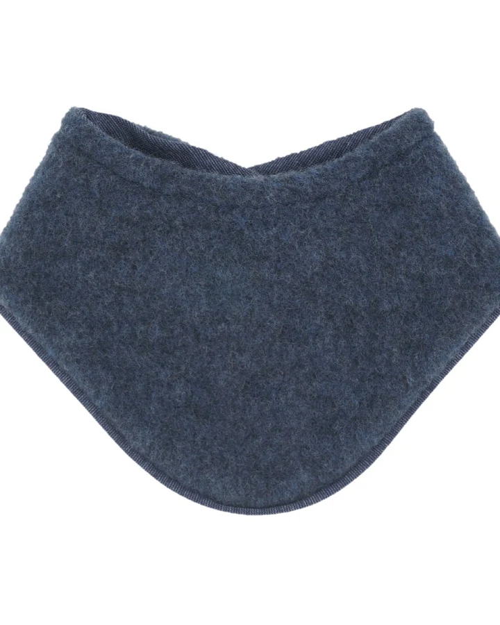 Dreieckstuch Bio-Schurwolle Fleece navy Gr. 0 (0-3 Mon.)
