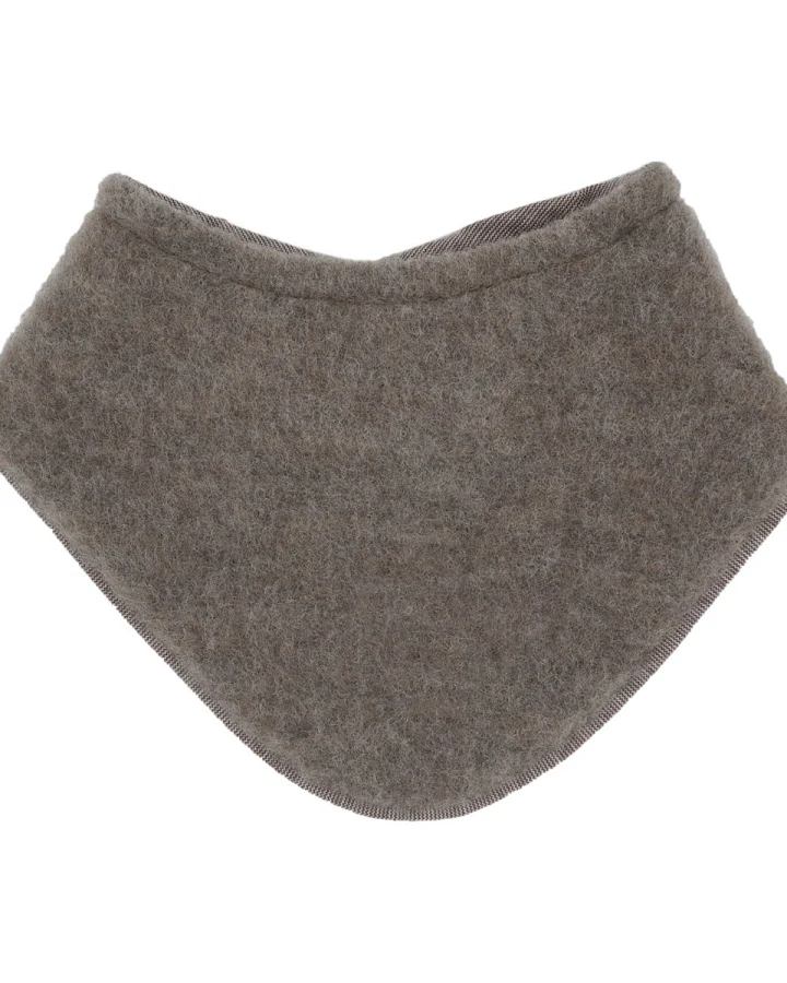 Dreieckstuch Bio-Schurwolle Fleece braun-meliert Gr. 0 (0-3 Mon.)
