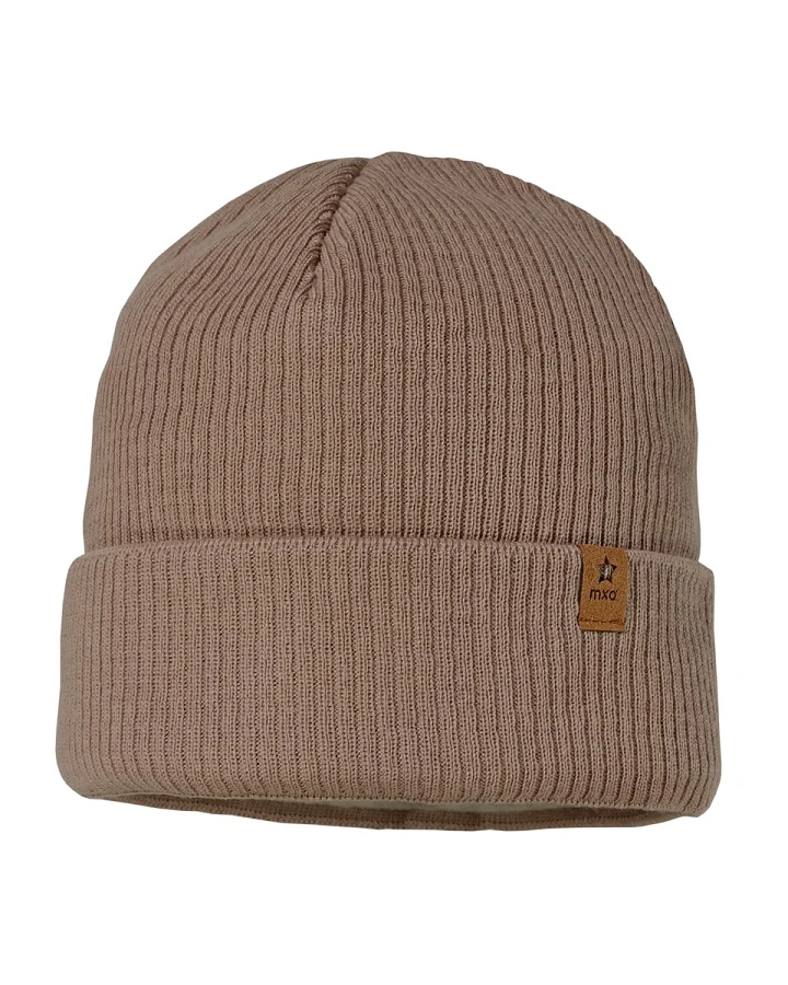Baby und Kinder Beanie mit Umschlag Bio-Baumwolle Strick fungi Gr. 51