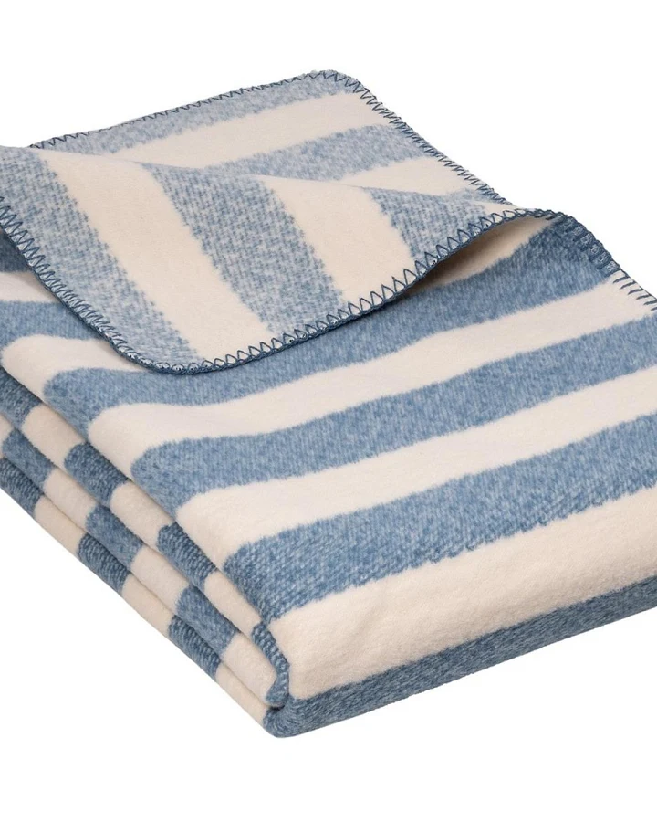 Jacquard-Wohndecke Ida bluestone ca. 150x220 cm, ca. 450g/m²
