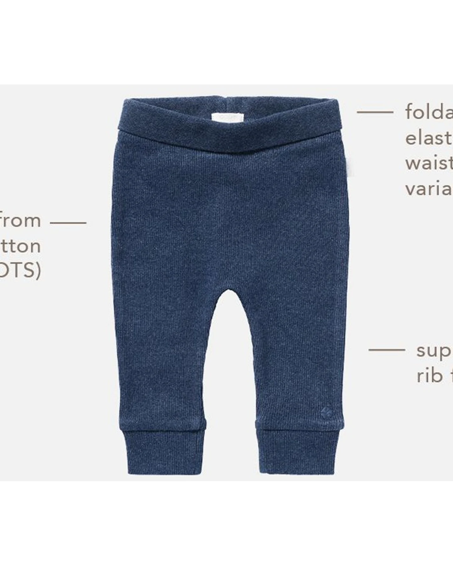 Nabelbundhose Naura navy melange rip Gr. 44 – Ansicht 2