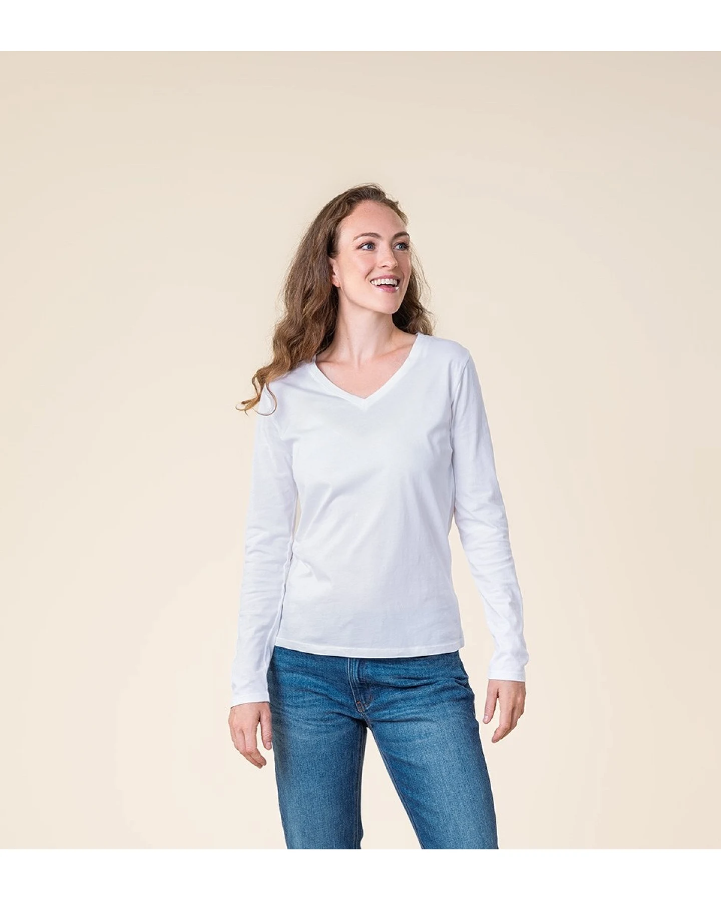 Living Crafts Langarm-Shirt "Tarana", white Gr. S – Ansicht 2