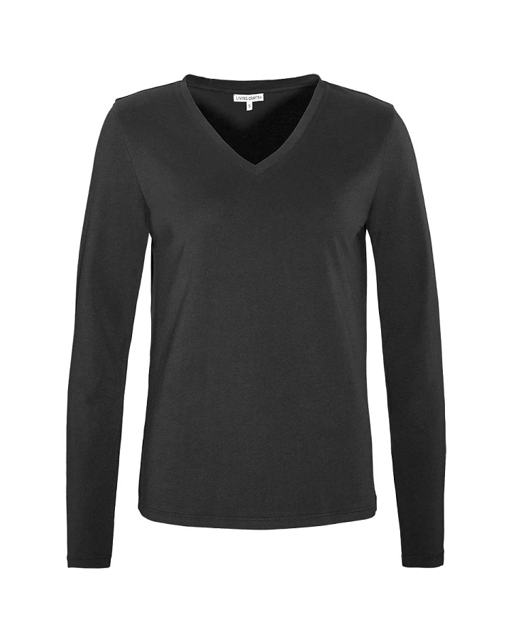 Living Crafts Langarm-Shirt "Tarana", black Gr. S