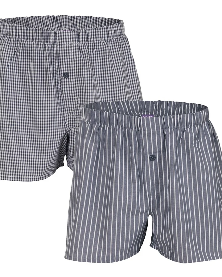 Living Crafts Boxer-Shorts "Gregor", 2er-Pack, anthracite Gr. M