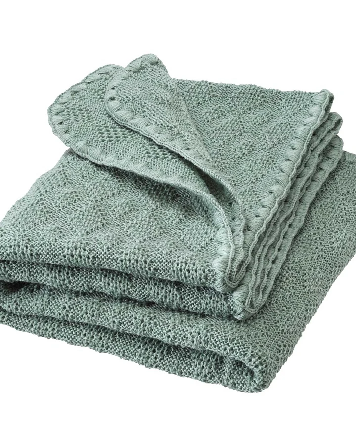 Disana Baby Wolldecke Bio-Merinowolle jade Maße 80 x 100 cm