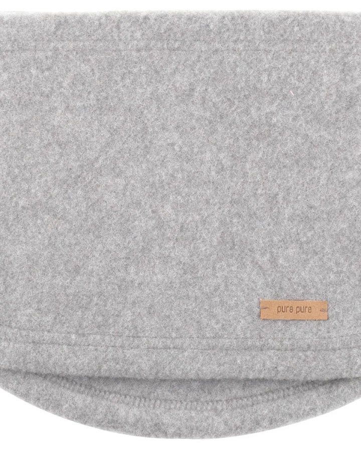 PURE PURE by Bauer Baby und Kinder Schlupfschal Bio-Merinowolle Fleece moonrock Gr. 1, Maße 21 x 20 cm