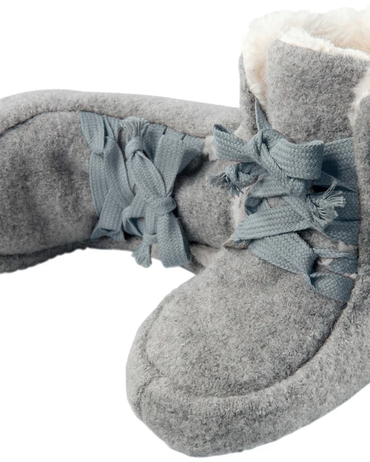 Pickapooh Baby Hausschuhe Babyschuhe Walk-Boots hellgrau Gr.1 (0-3 Monate)
