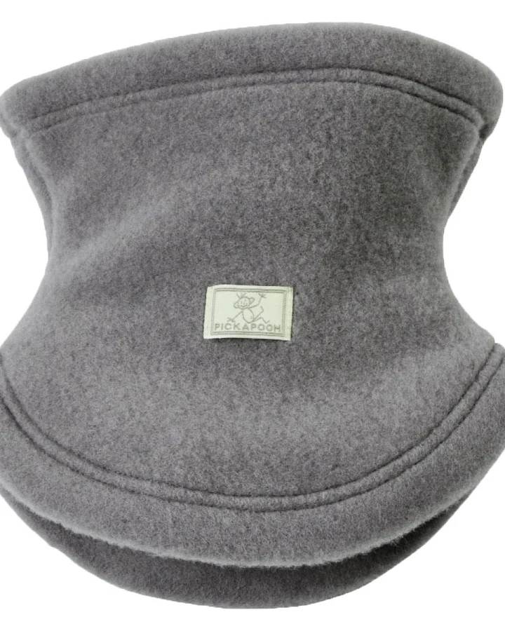 Pickapooh Kinder Schlupfschal Bio-Schurwolle Fleece dunkelgrau Gr.1 (1 bis 2 Jahre)