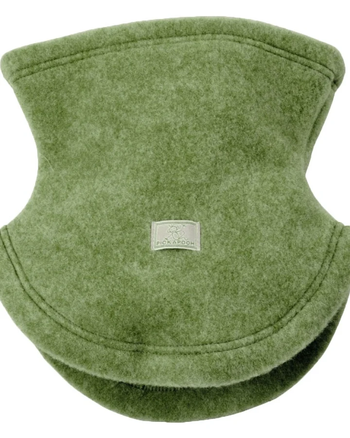 Pickapooh Kinder Schlupfschal Bio-Schurwolle Fleece moosgrün Gr.1 (1 bis 2 Jahre)