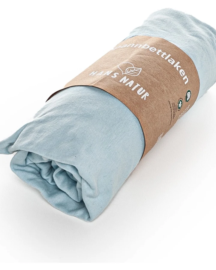 Spannbettlaken Bio-Baumwolle aqua 90x200 cm / 100x220 cm