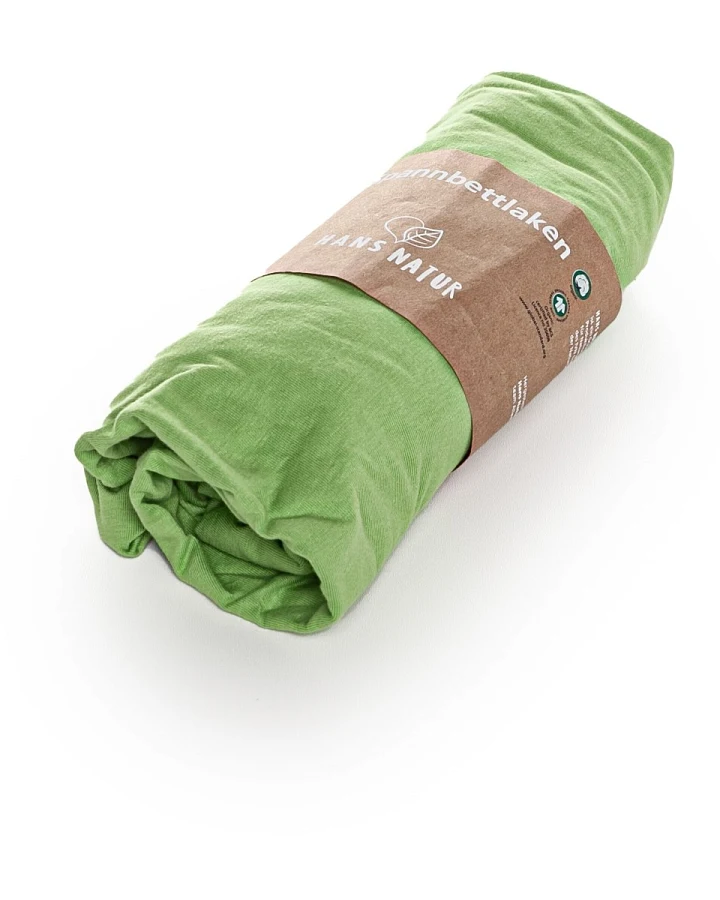 Spannbettlaken Bio-Baumwolle apfelgrün 60x120 cm / 70x140 cm