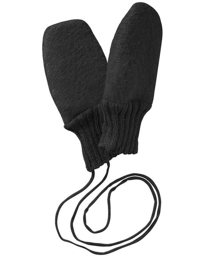 Disana Baby Handschuhe Bio-Merinowolle Walk anthrazit Gr.1 (7-8 Monate)
