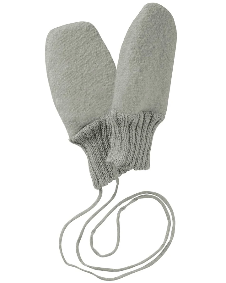 Disana Baby Handschuhe Bio-Merinowolle Walk hellgrau Gr.1 (7-8 Monate)