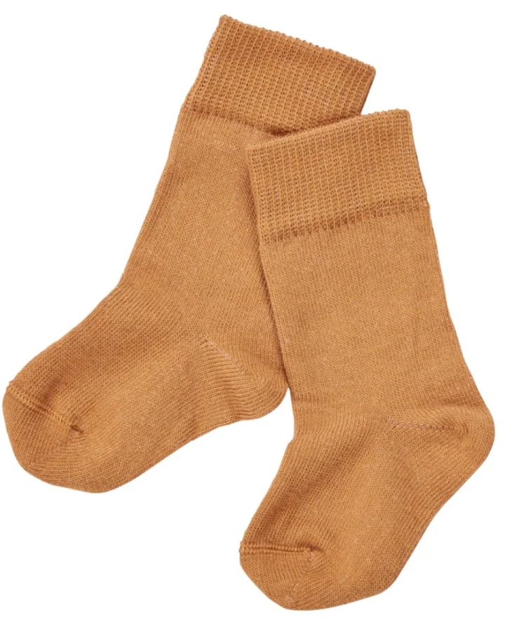 Baby Kniestrümpfe Bio-Baumwolle bone brown Gr.00