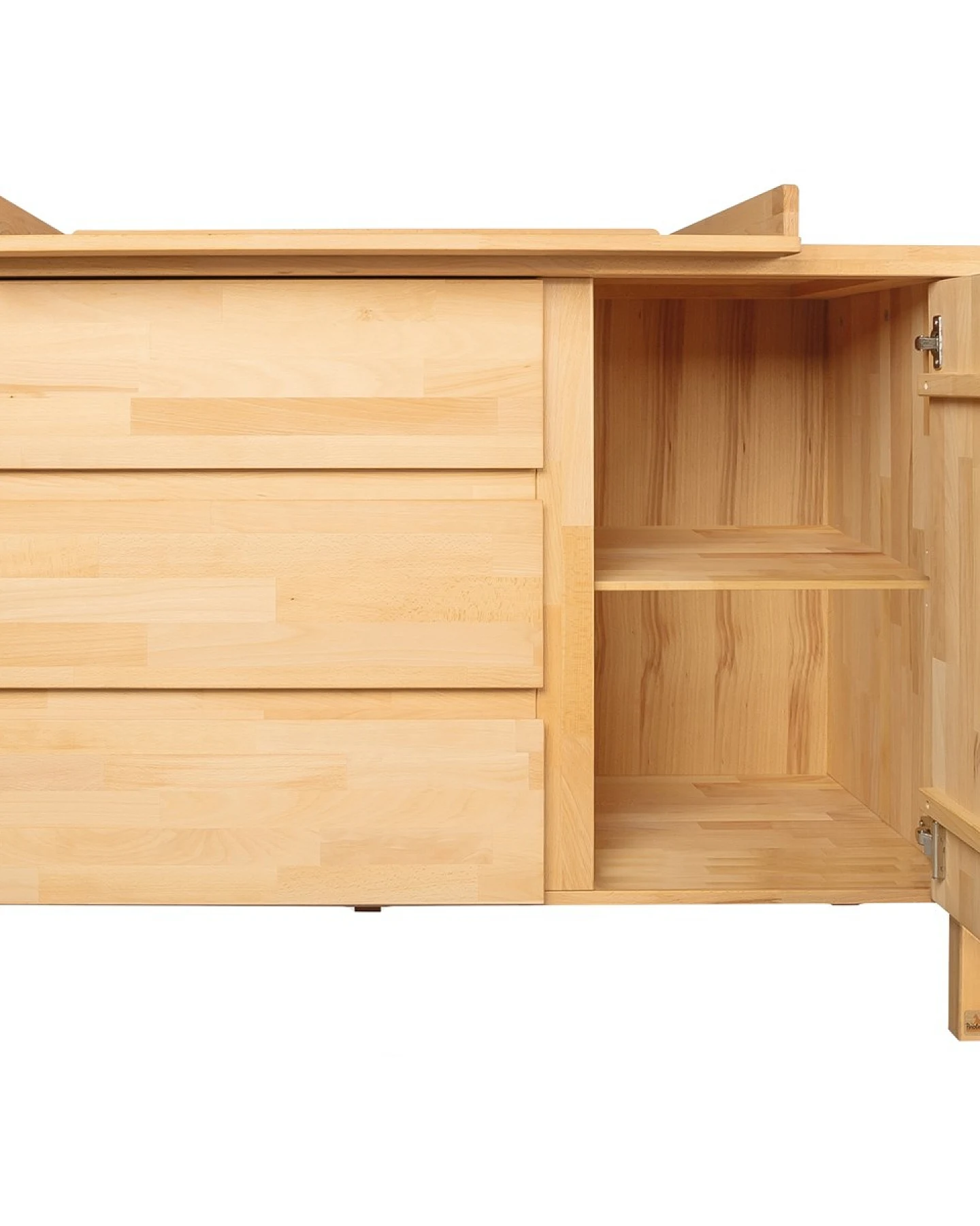 Pinolino Kommode "Enno" extrabreit, Buche massiv, bio geölt B 141 cm, T 76 bzw. 52 cm, H 100 cm – Ansicht 2