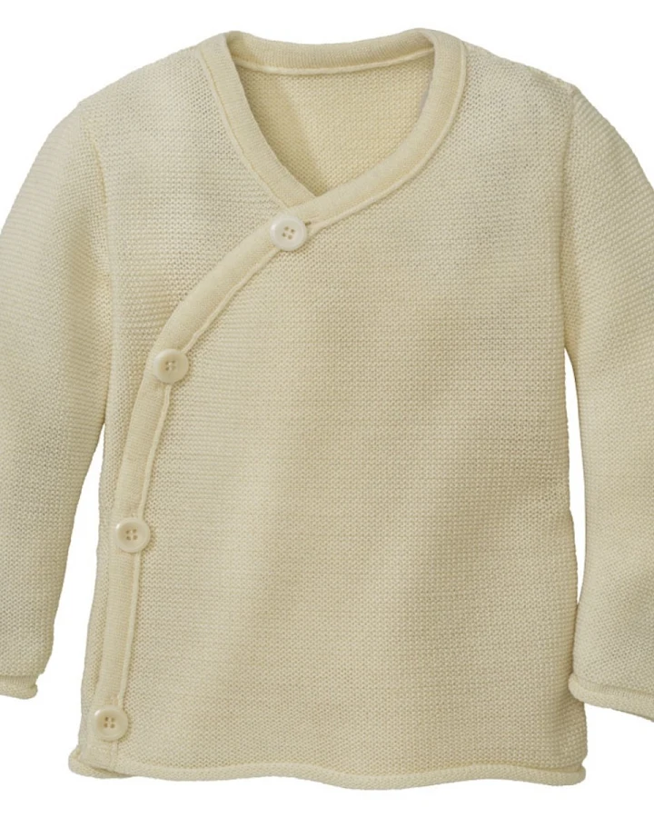 Disana Baby Jacke Bio-Merinowolle melange-natur Gr.50/56